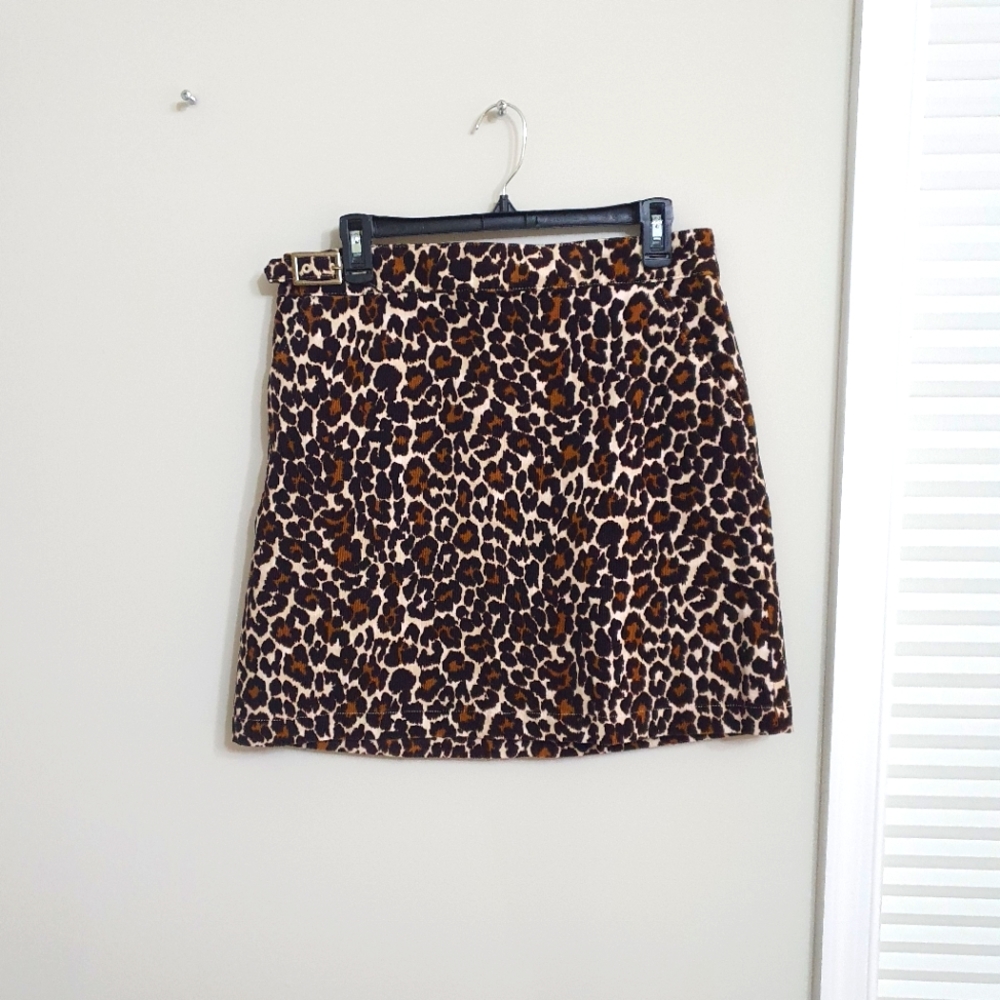 NWT J.Crew Leopard Mini Skirt